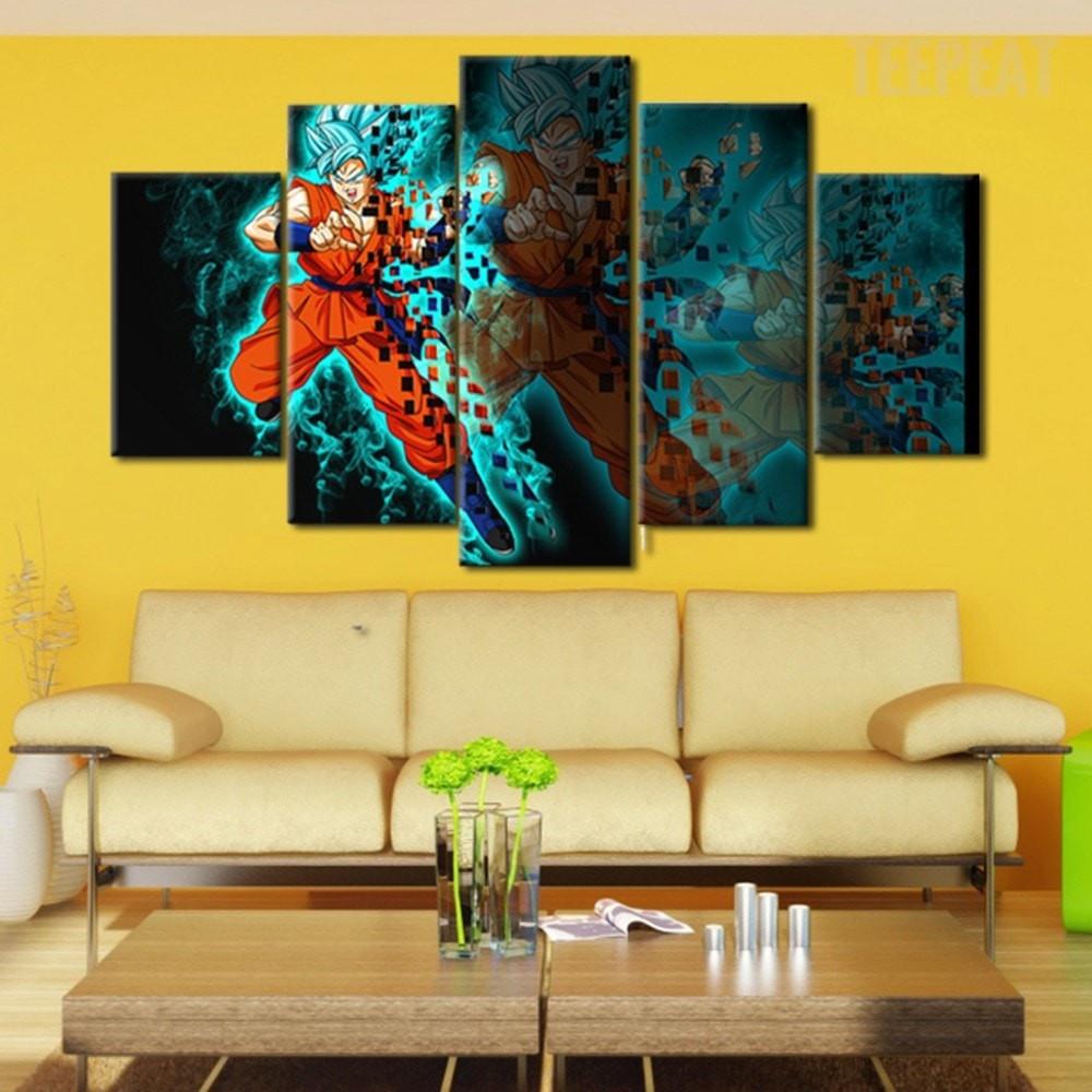 Goku Super Saiyan God – Anime Canvas Wall Art