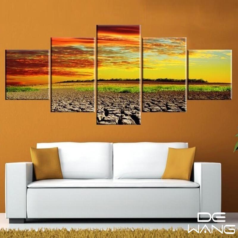 Gold Blue Sky – Nature Canvas Wall Art