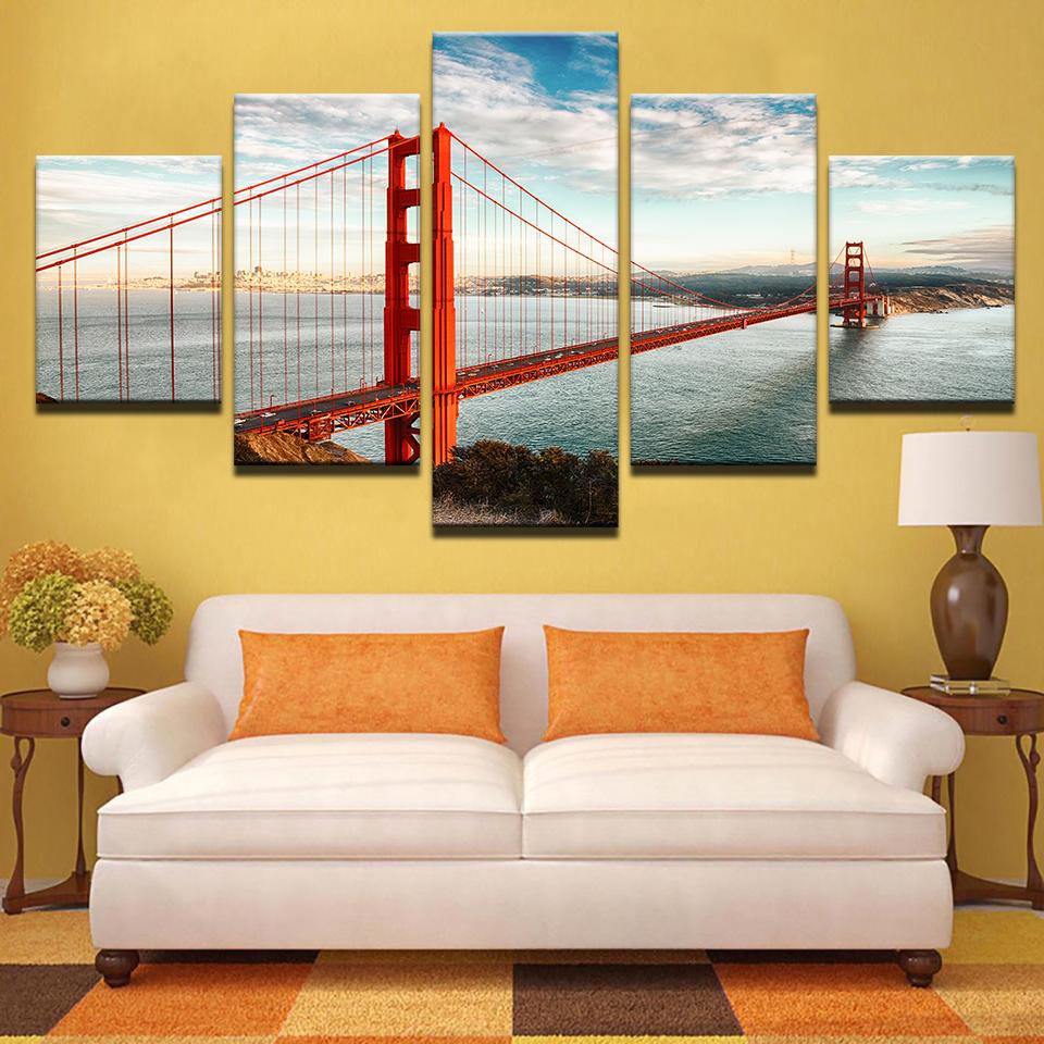 Golden Gate Bridge Landscape – Nature Canvas Wall Art