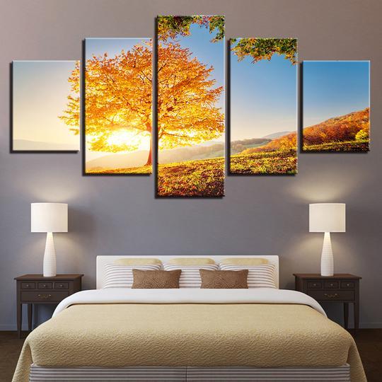 Golden Maple – Nature Canvas Wall Art