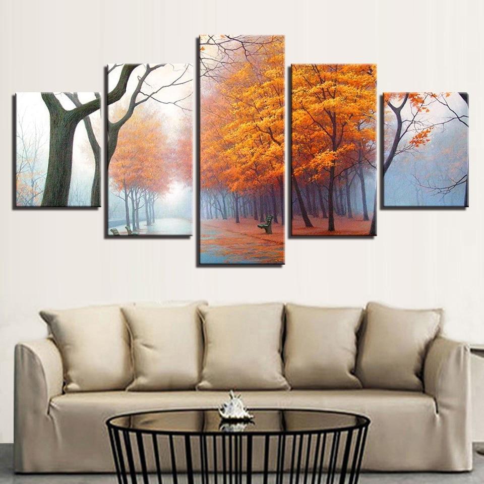 Golden Maple Tree – Nature Canvas Wall Art