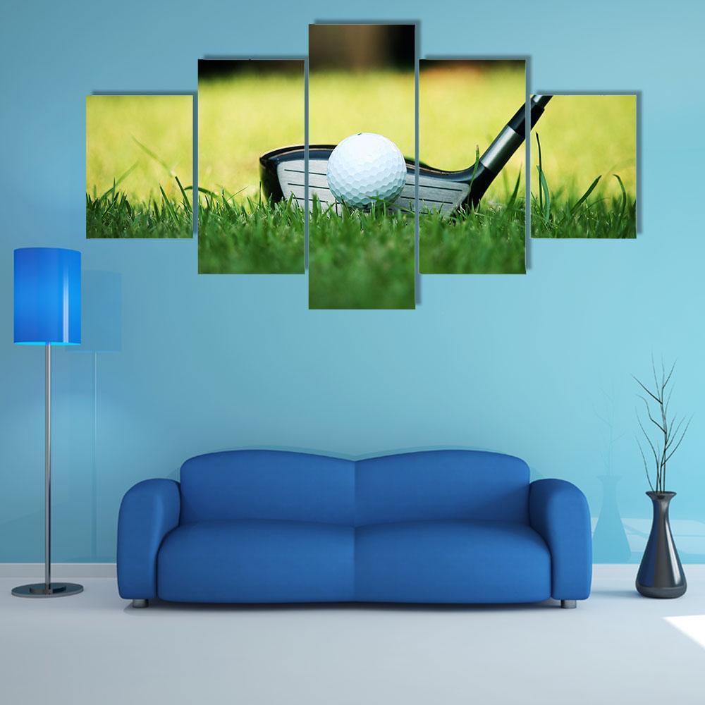 Golf Ball Close Up – Sport Canvas Wall Art