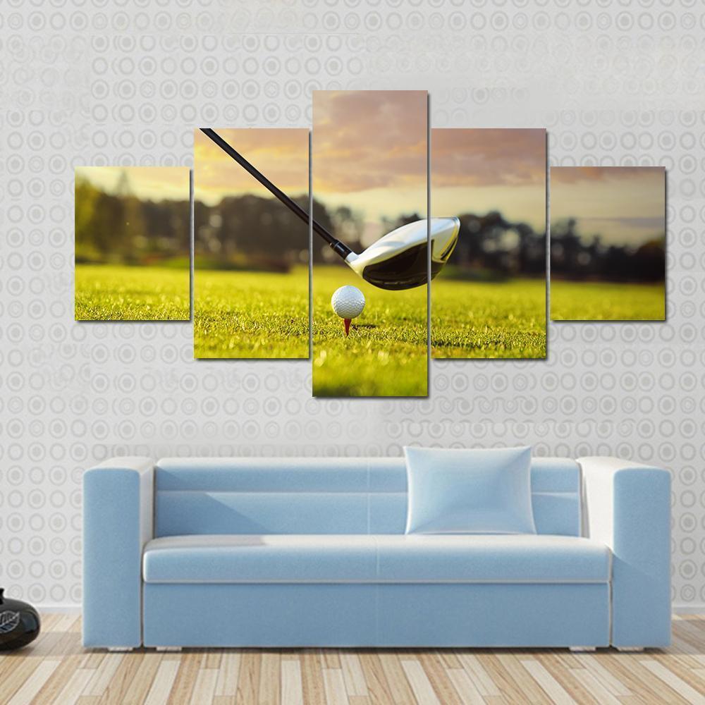 Golf Ball On Tee – Sport Canvas Wall Art