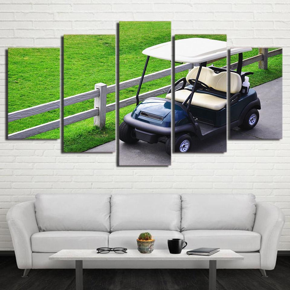 Golf Car Course – Sport Canvas Wall Art