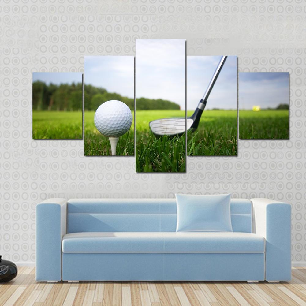 Golf Club And Ball – Sport Canvas Wall Art