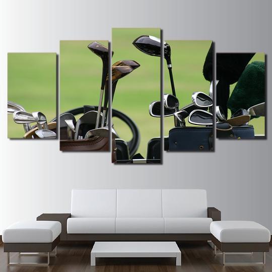 Golf Clubs At The Ready – Sport Canvas Wall Art