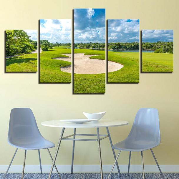 Golf Course Cloudy – Nature Canvas Wall Art