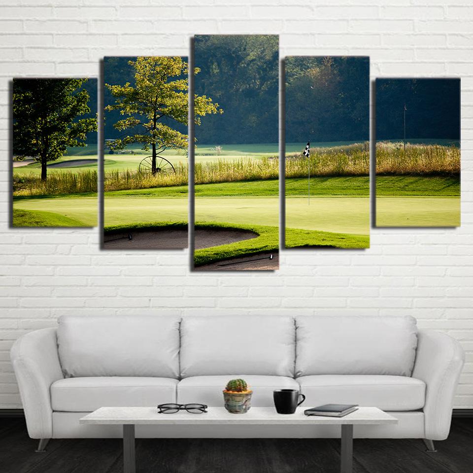 Golf Course Grass Land – Nature Canvas Wall Art