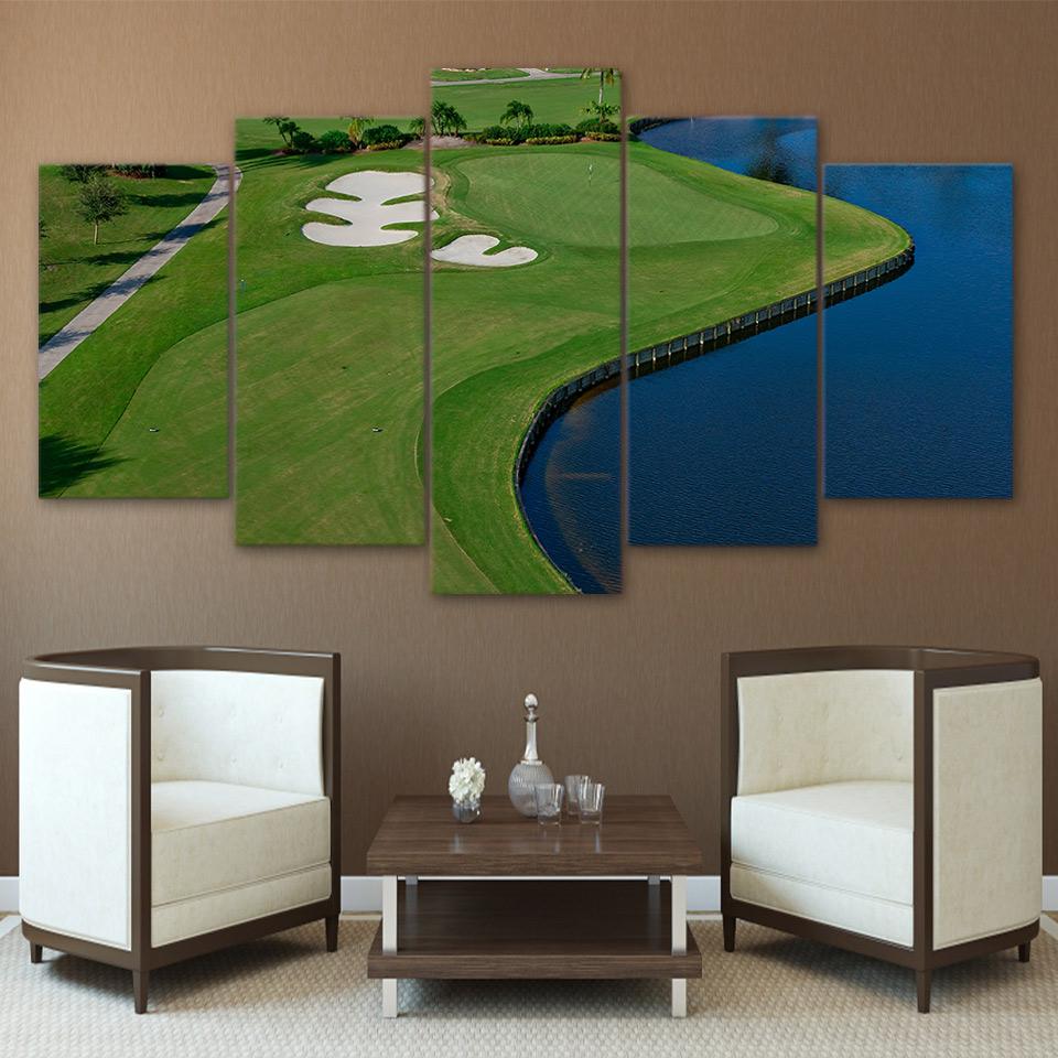 Golf Course Lake – Nature Canvas Wall Art