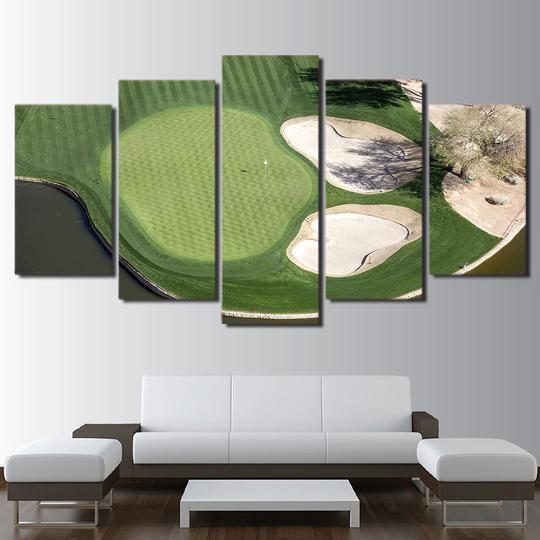 Golf Course Putting Green Aerial Shot – Sport Canvas Wall Art