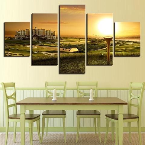 Golf Course Sunset – Nature Canvas Wall Art
