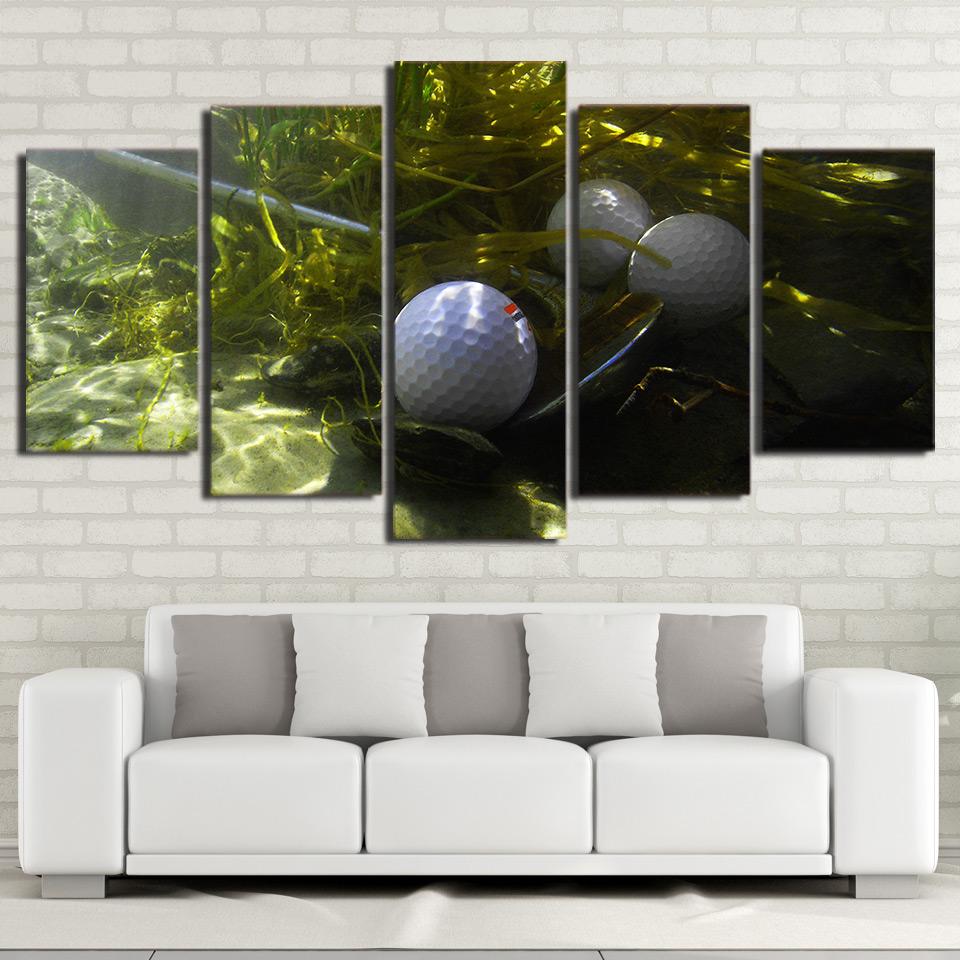 Golf Green Grass Underwater – Sport Canvas Wall Art