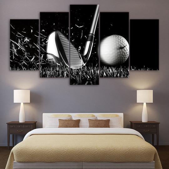 Golf Iron And Nike Ball – Sport Canvas Wall Art