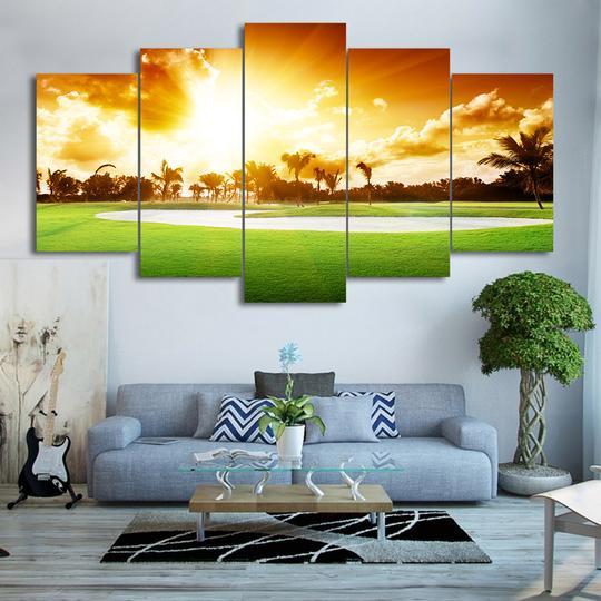 Golfing In Hawaii – Sport Canvas Wall Art