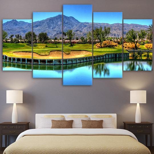 Golfing In The Desert – Sport Canvas Wall Art