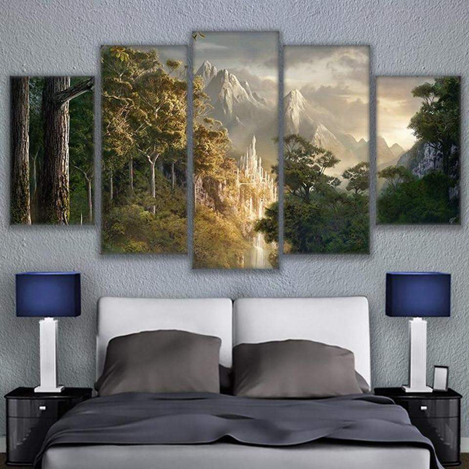Gondor Castle Lord Of The Rings Movie Canvas Wall Art