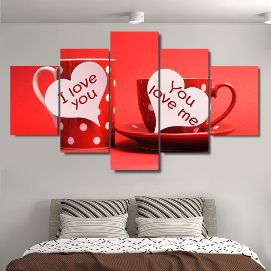 Good Morning Love You Cup For Lovers – Kitchen Canvas Wall Art