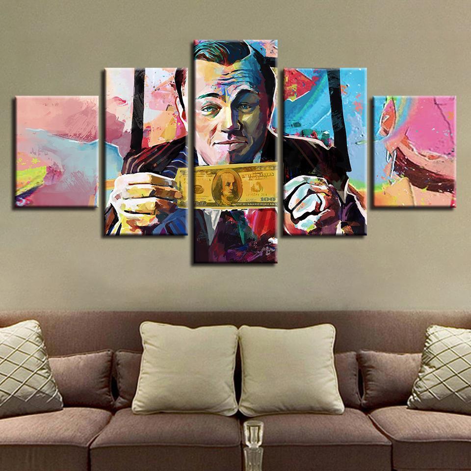 Graffiti Leonardo Dicaprio – Abstract Canvas Wall Art