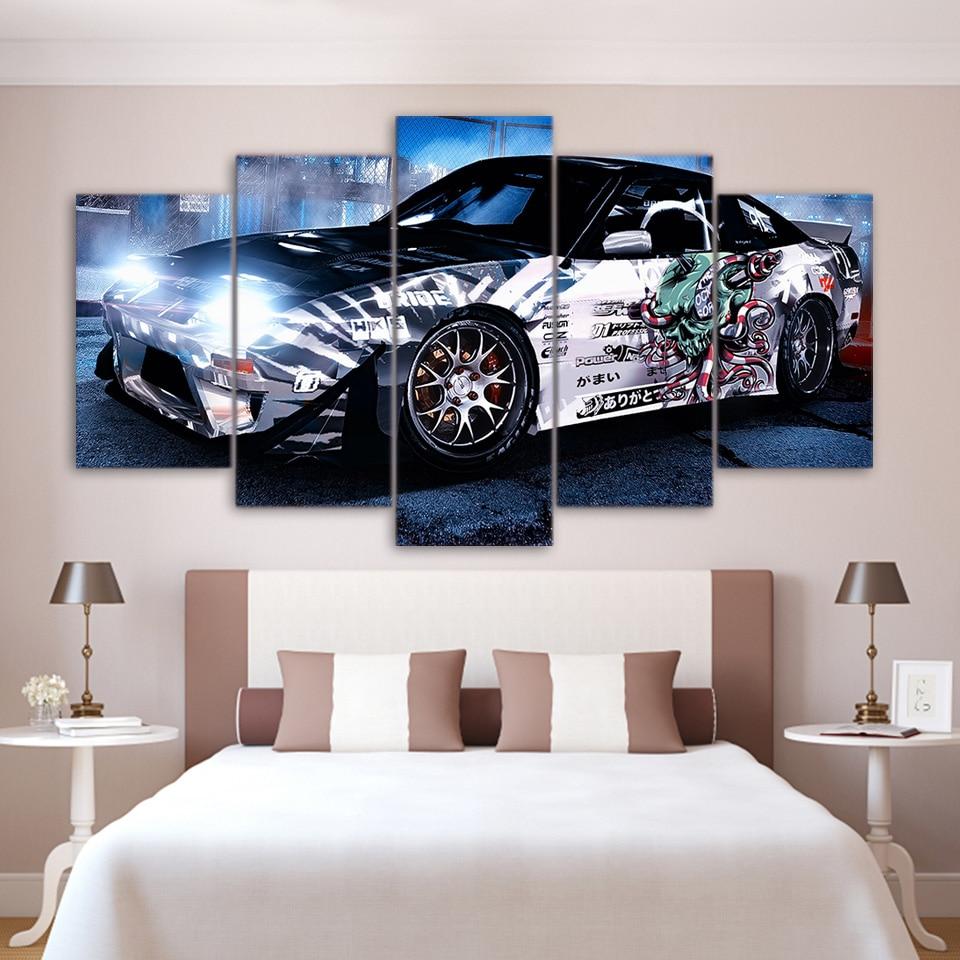 Graffiti Sports Car Nissan – Automative Canvas Wall Art