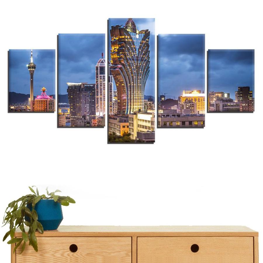 Grand Lisboa Macau Skyscrapers – Nature Canvas Wall Art