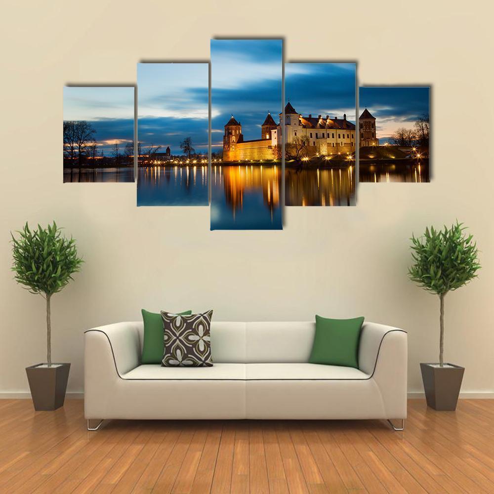 Grand View To Castle Of Mir Minsk Region – Nature Canvas Wall Art