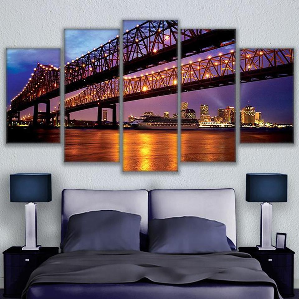 Greater New Orleans Bridge – Nature Canvas Wall Art