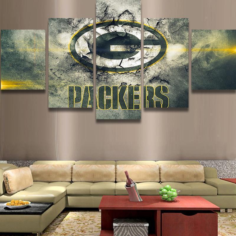 Green Bay Packers Football Canvas Wall Art