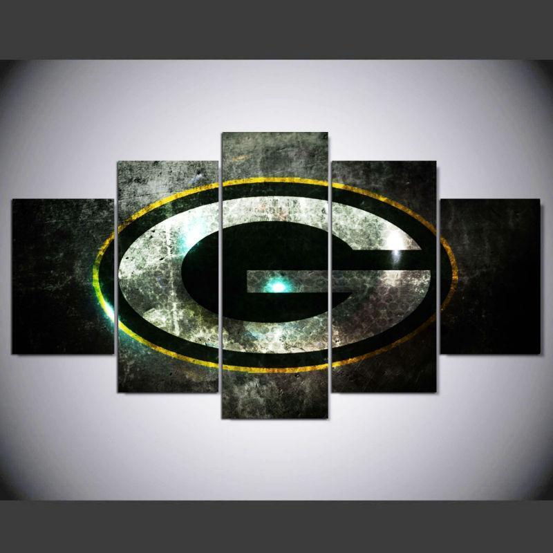 Green Bay Packers Logo Poster 2 Football – Canvas Wall Art