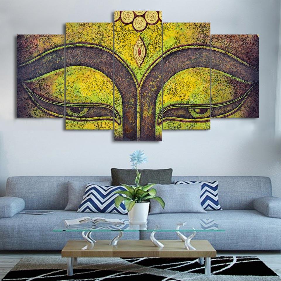 Green Buddha Statue 01 – Religion Canvas Wall Art