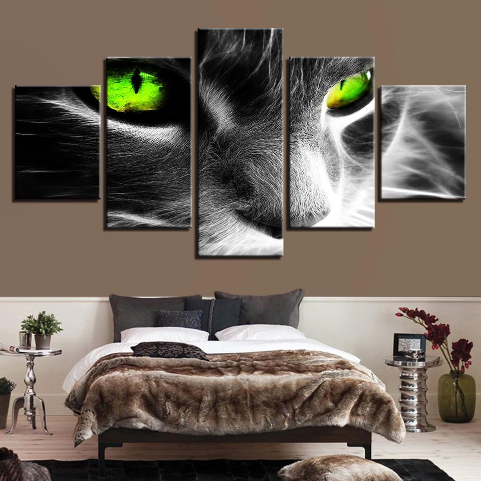 Green Eyed Cat – Animal Canvas Wall Art