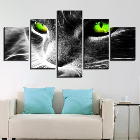 Green Eyes Cat – Animal Canvas Wall Art