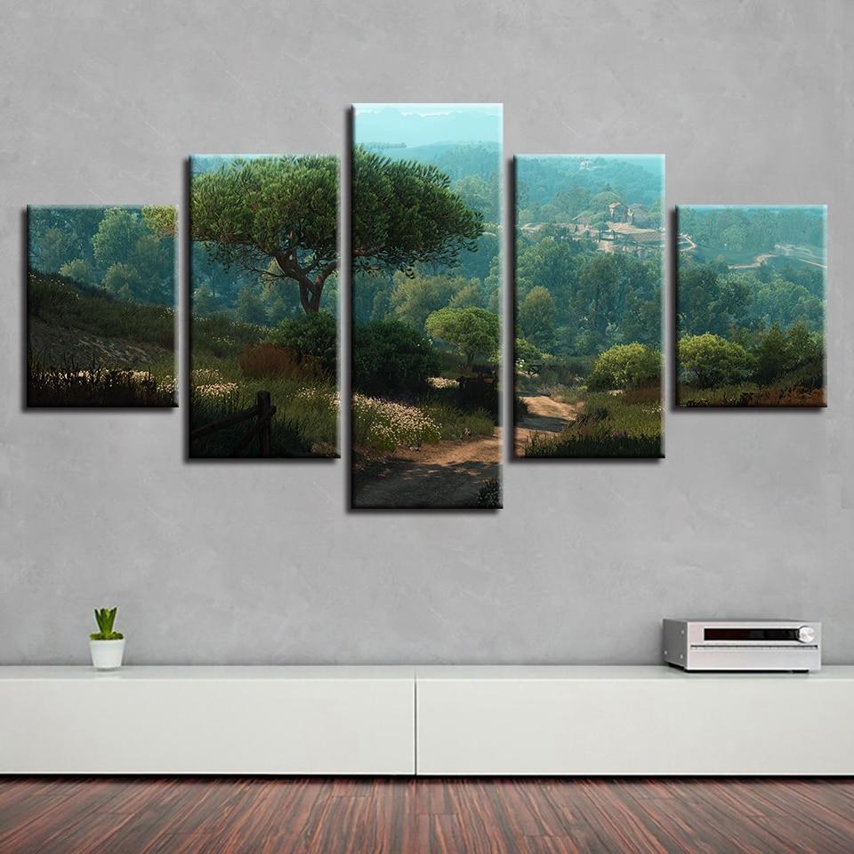 Green Forest Mountain Natural – Nature Canvas Wall Art