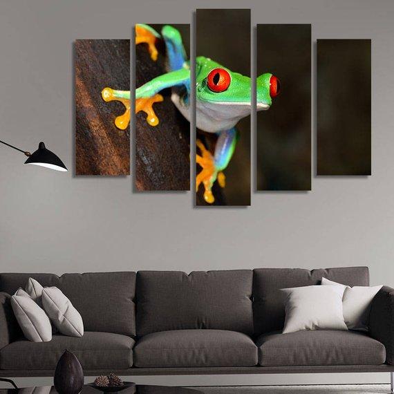 Green Frog – Animal Canvas Wall Art