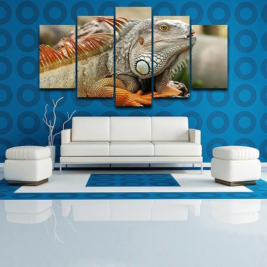 Green Iguana – Animal Canvas Wall Art