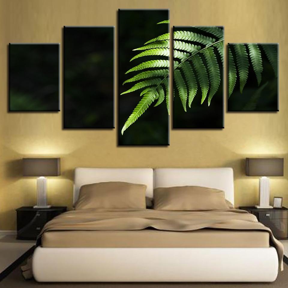Green Leaves Still Life – Nature Canvas Wall Art