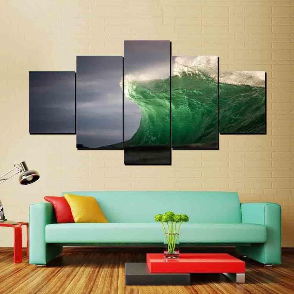 Green Ocean Waves – Ocean Canvas Wall Art