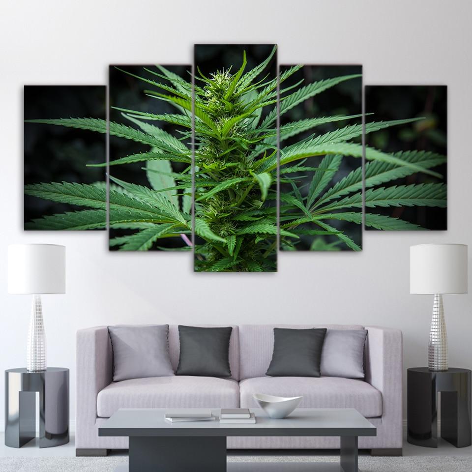Green Plants Weeds – Nature Canvas Wall Art