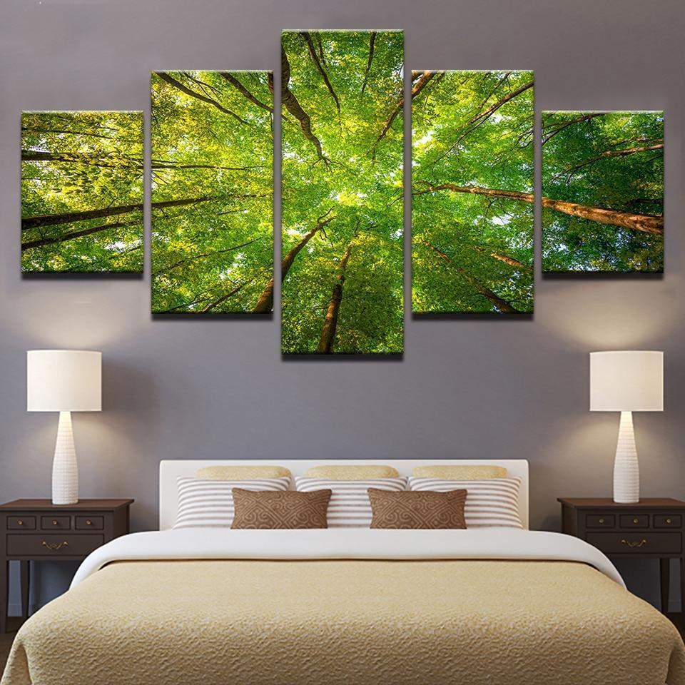Green Sunshine Woods Forest – Nature Canvas Wall Art