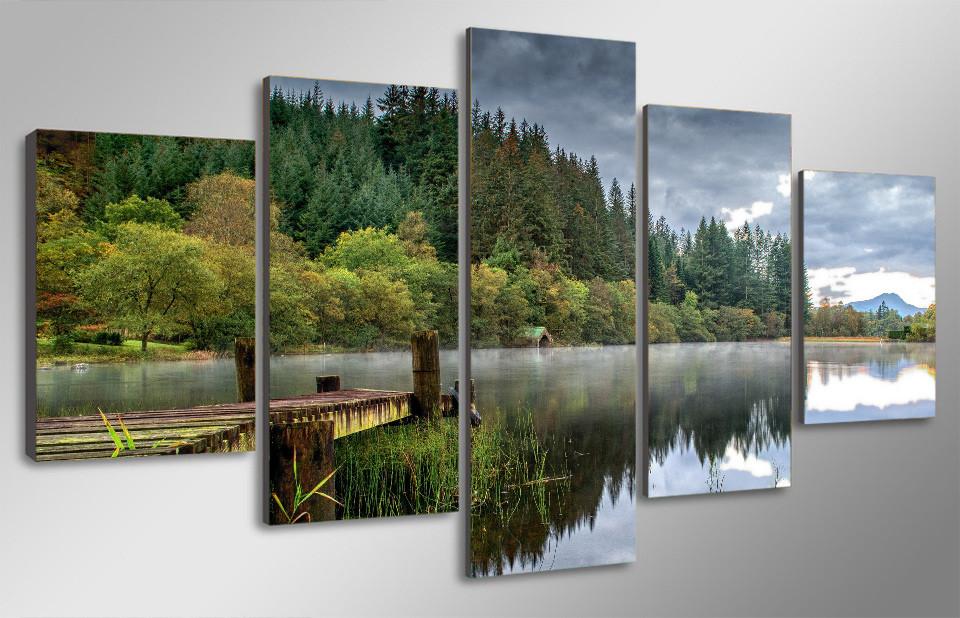 Green Tree Water – Nature Canvas Wall Art