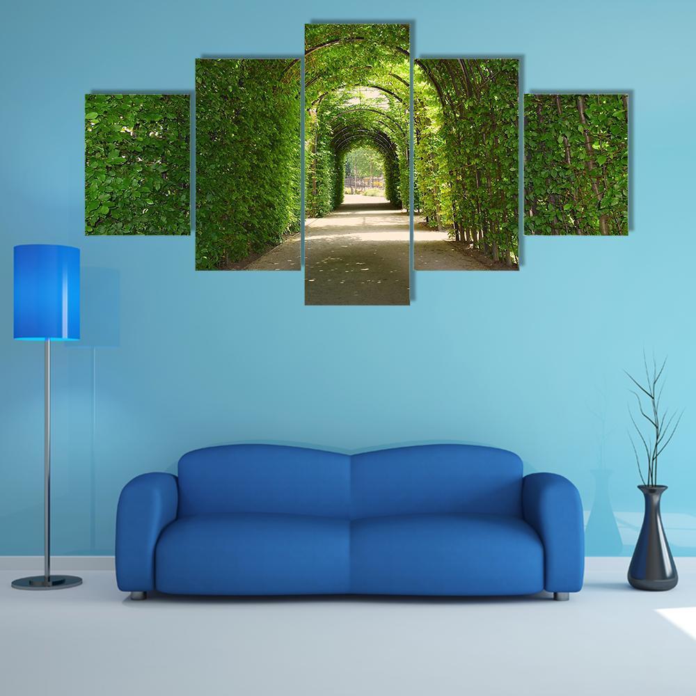 Green Tunnel Of Trees In Netherlands – Nature Canvas Wall Art