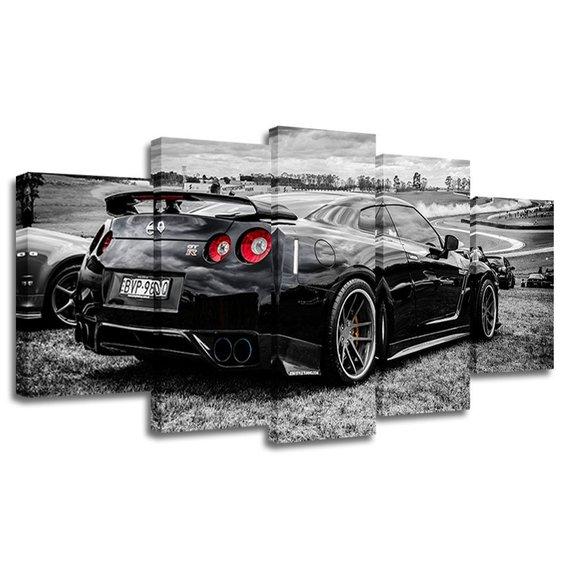 Gtr Sports Car Track Christmas – Automative Canvas Wall Art