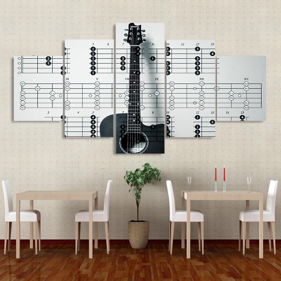 Guitar Music Staff 01 – Music Canvas Wall Art