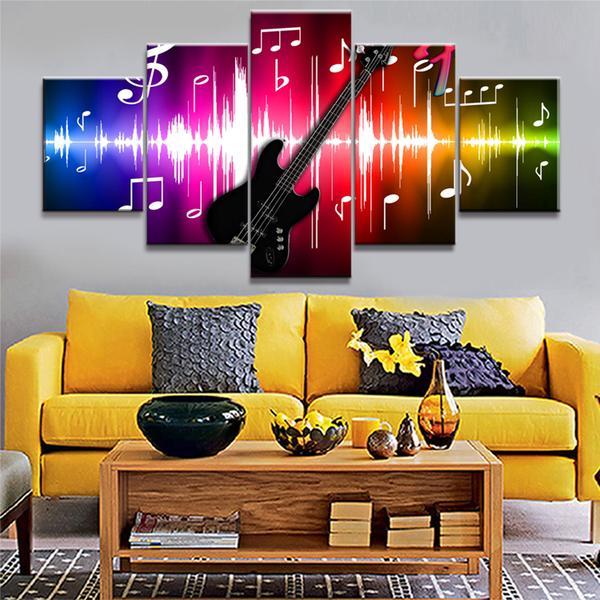 Guitar Musical Instrument Note 02 – Music Canvas Wall Art