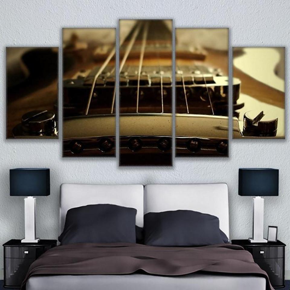 Guitar Strings Blues – Music Canvas Wall Art