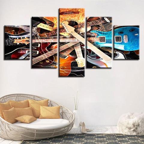 Guitars Stock – Music Canvas Wall Art
