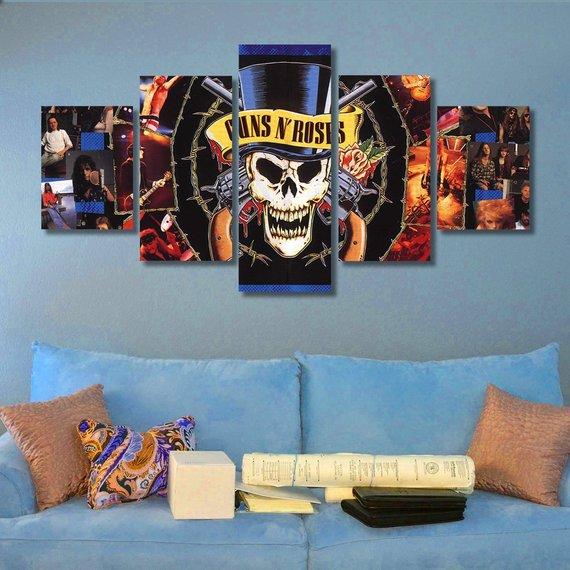Guns And Roses – Music Canvas Wall Art