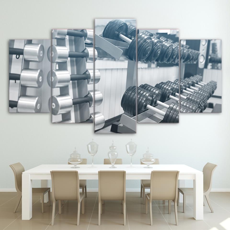 Gym Equipment Dumbbell – Sport Canvas Wall Art