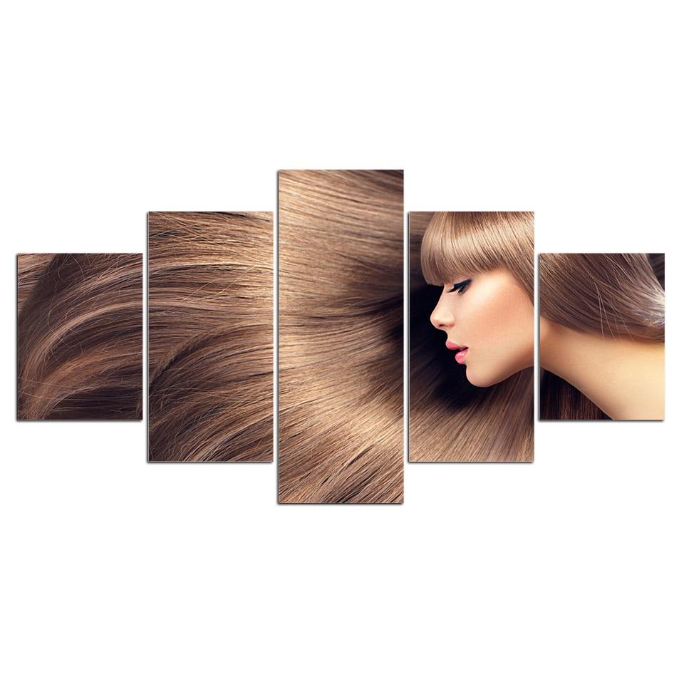 Hair Wig Wall Girl Life – Abstract Canvas Wall Art