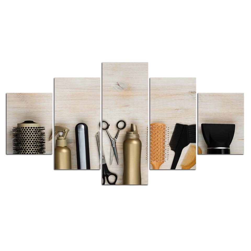 Hairdressing Tool – Abstract Canvas Wall Art