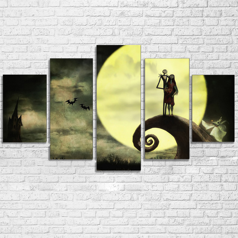 Halloween Nightmare Christmas – Cartoon Canvas Wall Art